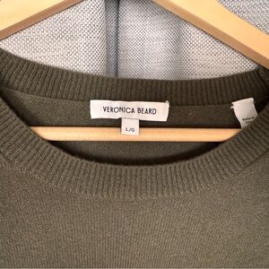 Veronica Beard Sasha Cashmere Cypress, Short-Sleeve Sweater